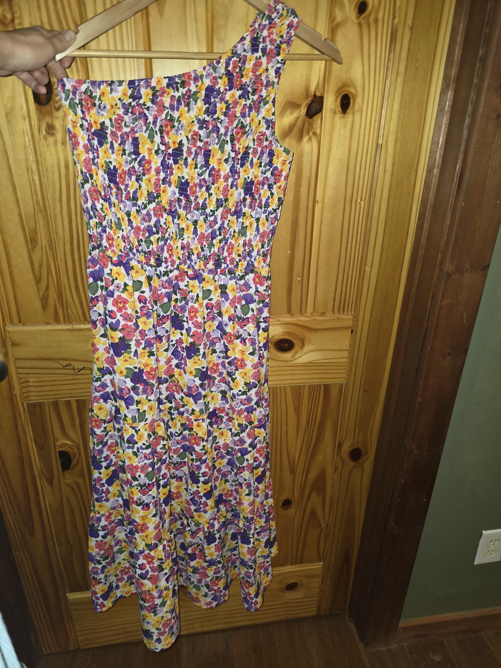 Womens M Floral One-Shoulder Summer Dress in Multicolor